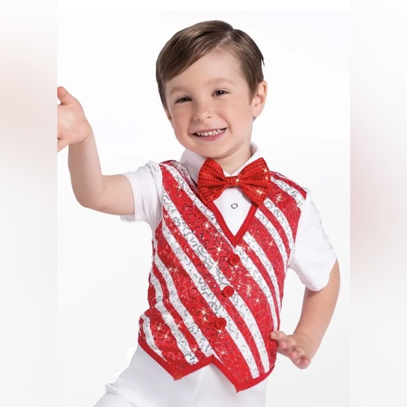Other - Weissman style 13180 boys red and white striped sequin costume sizes MC and MA.